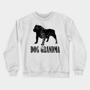 Bulldog Dog Grandma Crewneck Sweatshirt